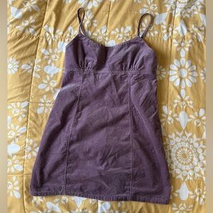Purple corduroy mini dress